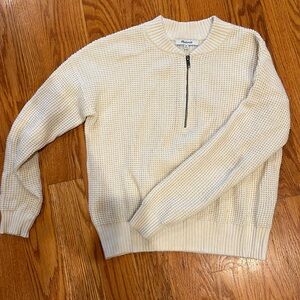 Madewell Waffle Enfield Half-Zip Sweater - like new